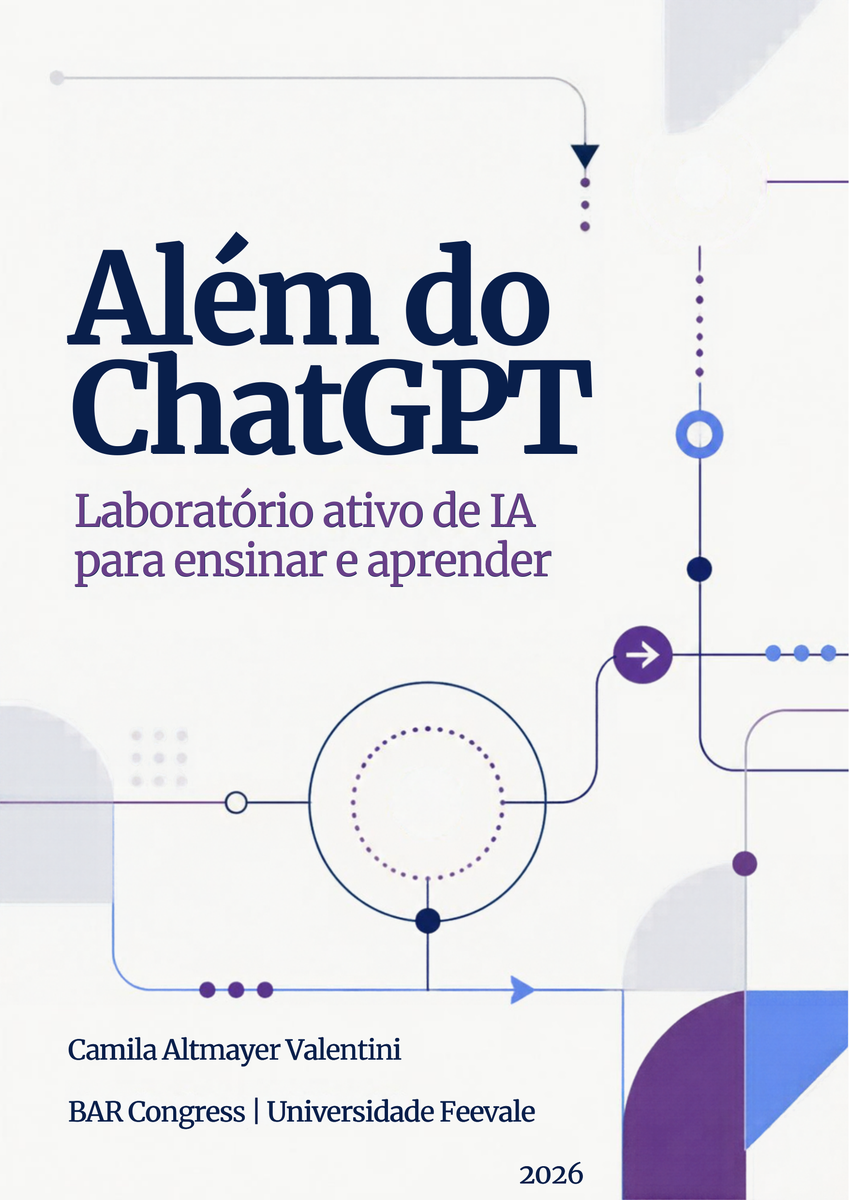 Capa original do miniguia Além do ChatGPT — Laboratório ativo de IA para ensinar e aprender
